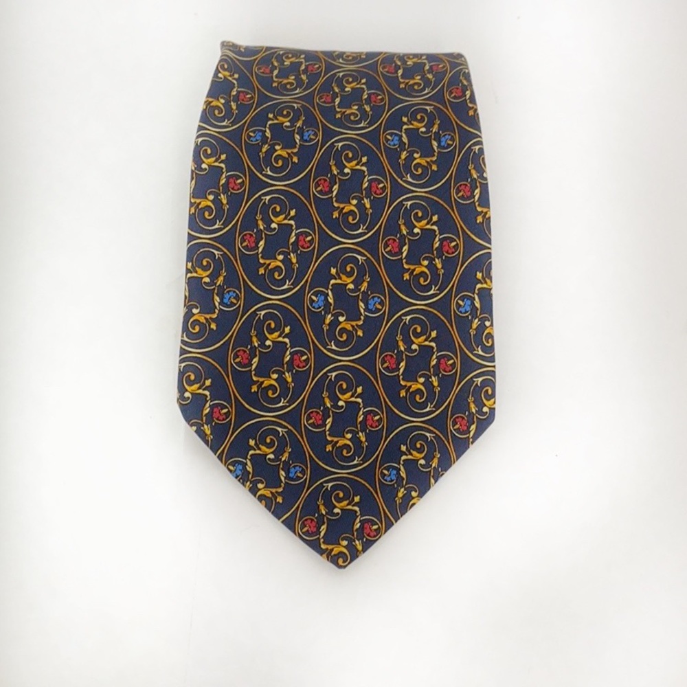 Gentleman 100% silk Antique Tie - Christian Dior/Colorful Art Nouveau Floral